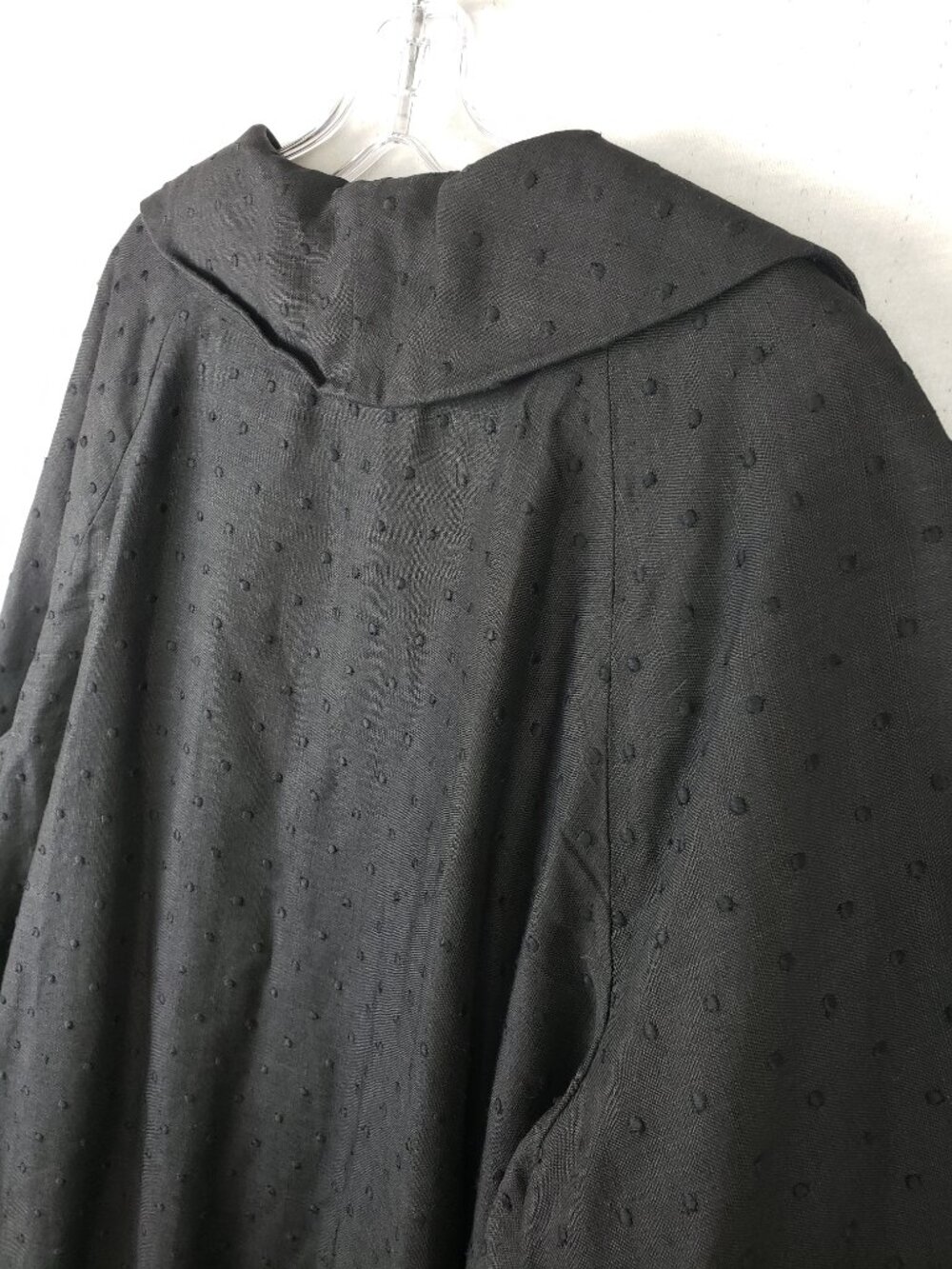 Linen Duster Coat Kimono Open Front Embroidered Polka Dot Oversized O/S 1X 2X 3X - Picture 12 of 14